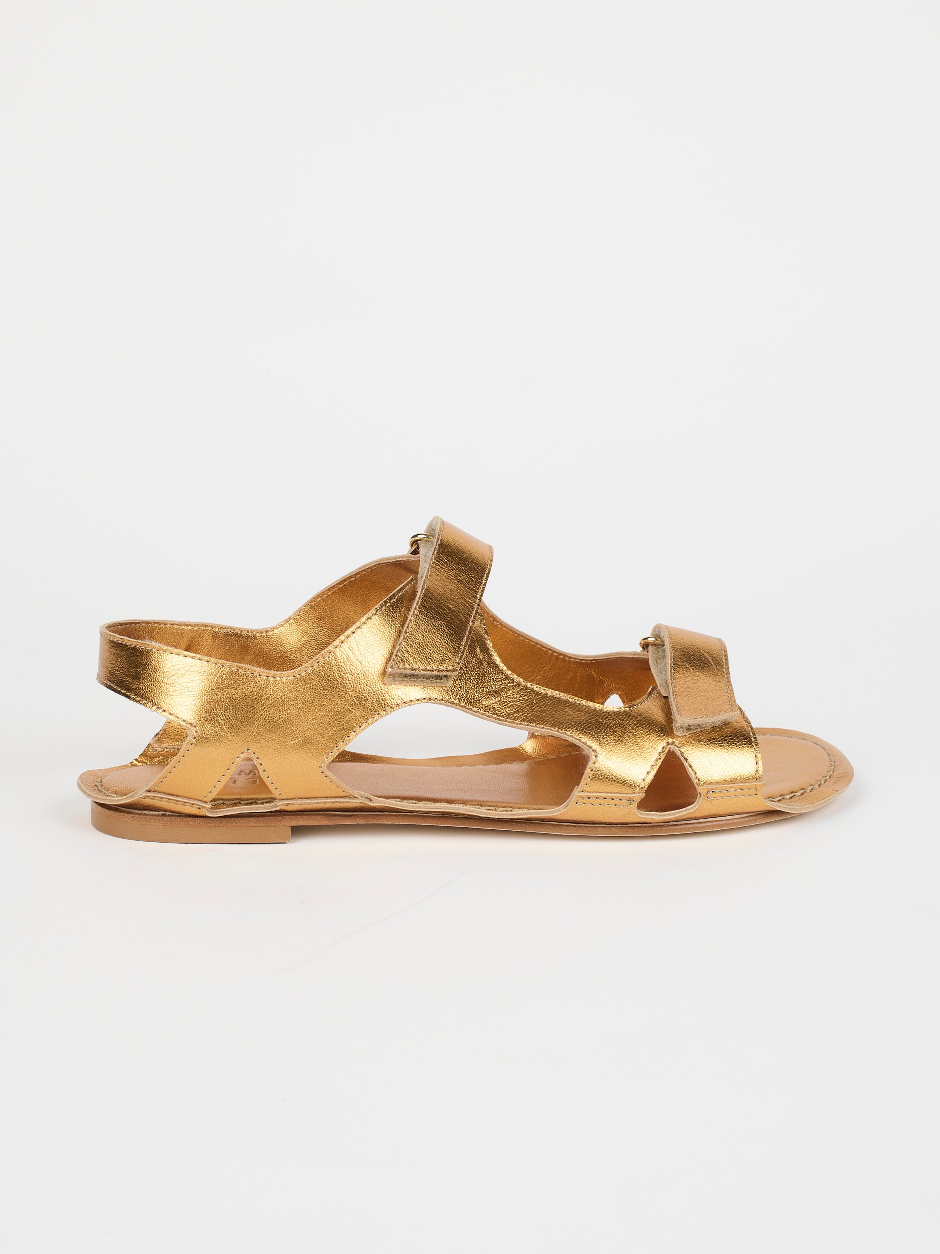 The Walking Sandal in Metallic Bronze