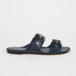 The Double Buckle Slide in Navy