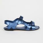 The Walking Sandal in Metallic Blue