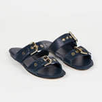 The Double Buckle Slide in Navy