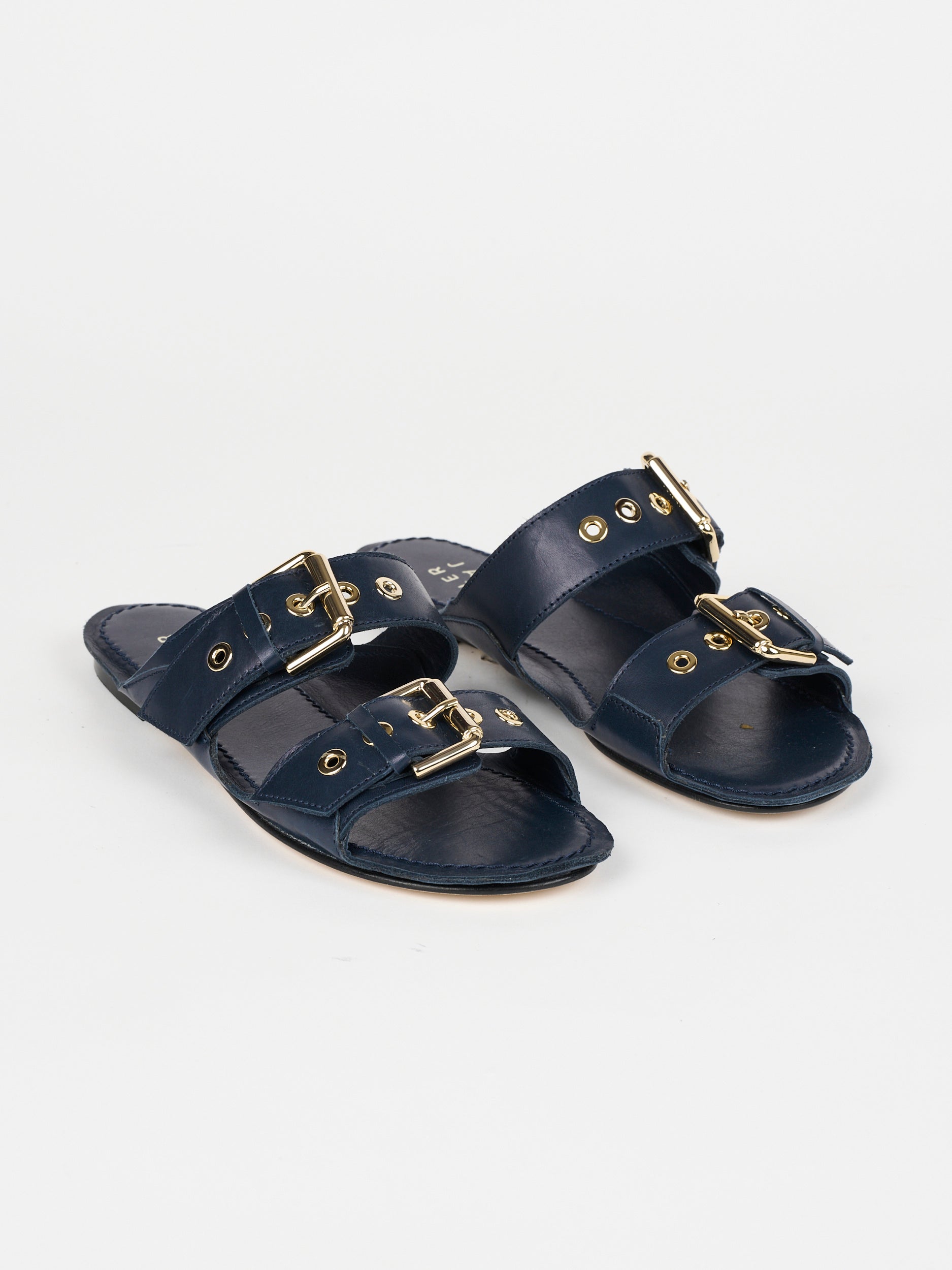 The Double Buckle Slide in Navy