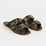 The Double Buckle Slide in Olive