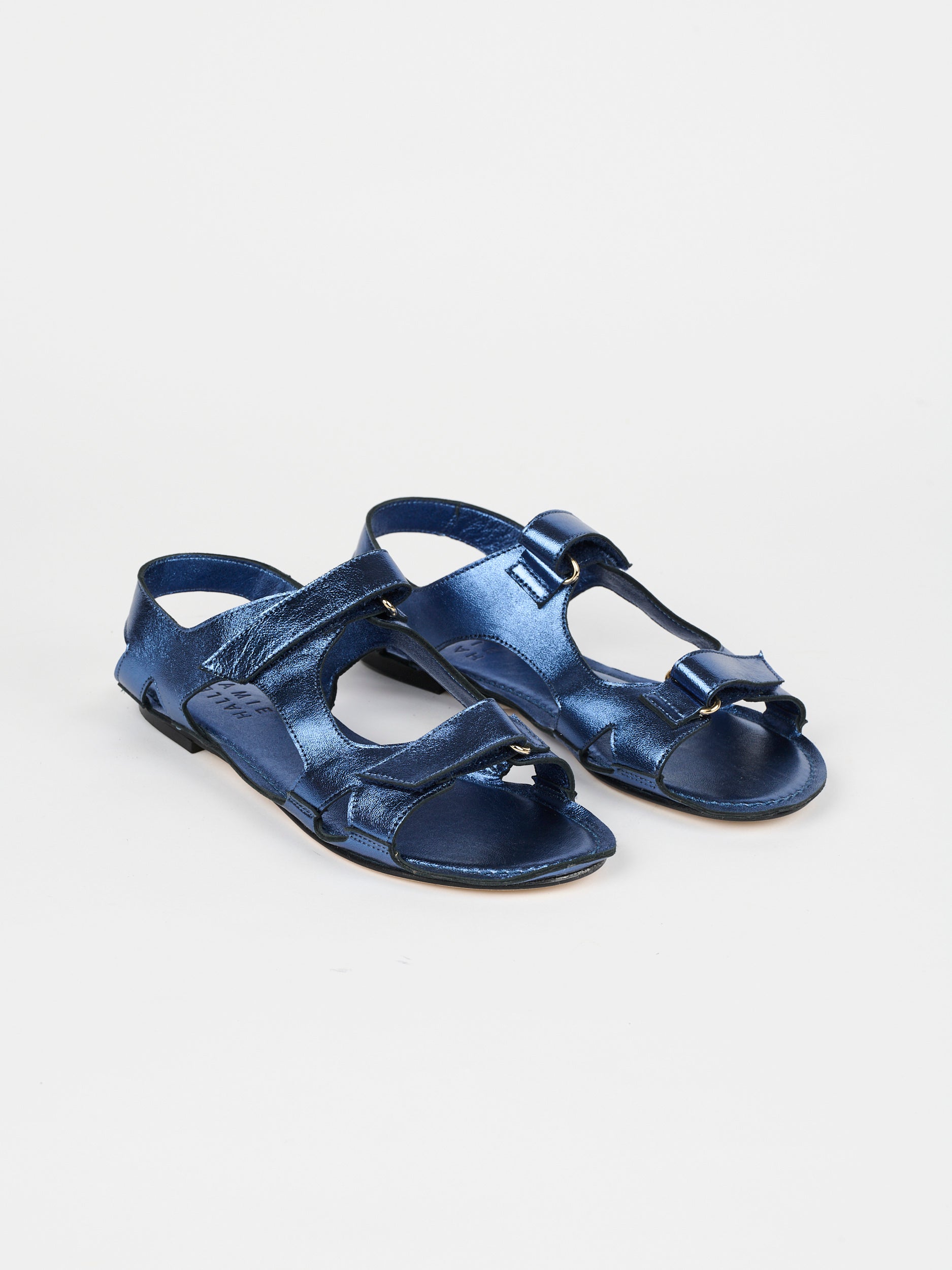 The Walking Sandal in Metallic Blue