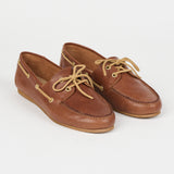 The Boat Loafer in Brown Angled Front