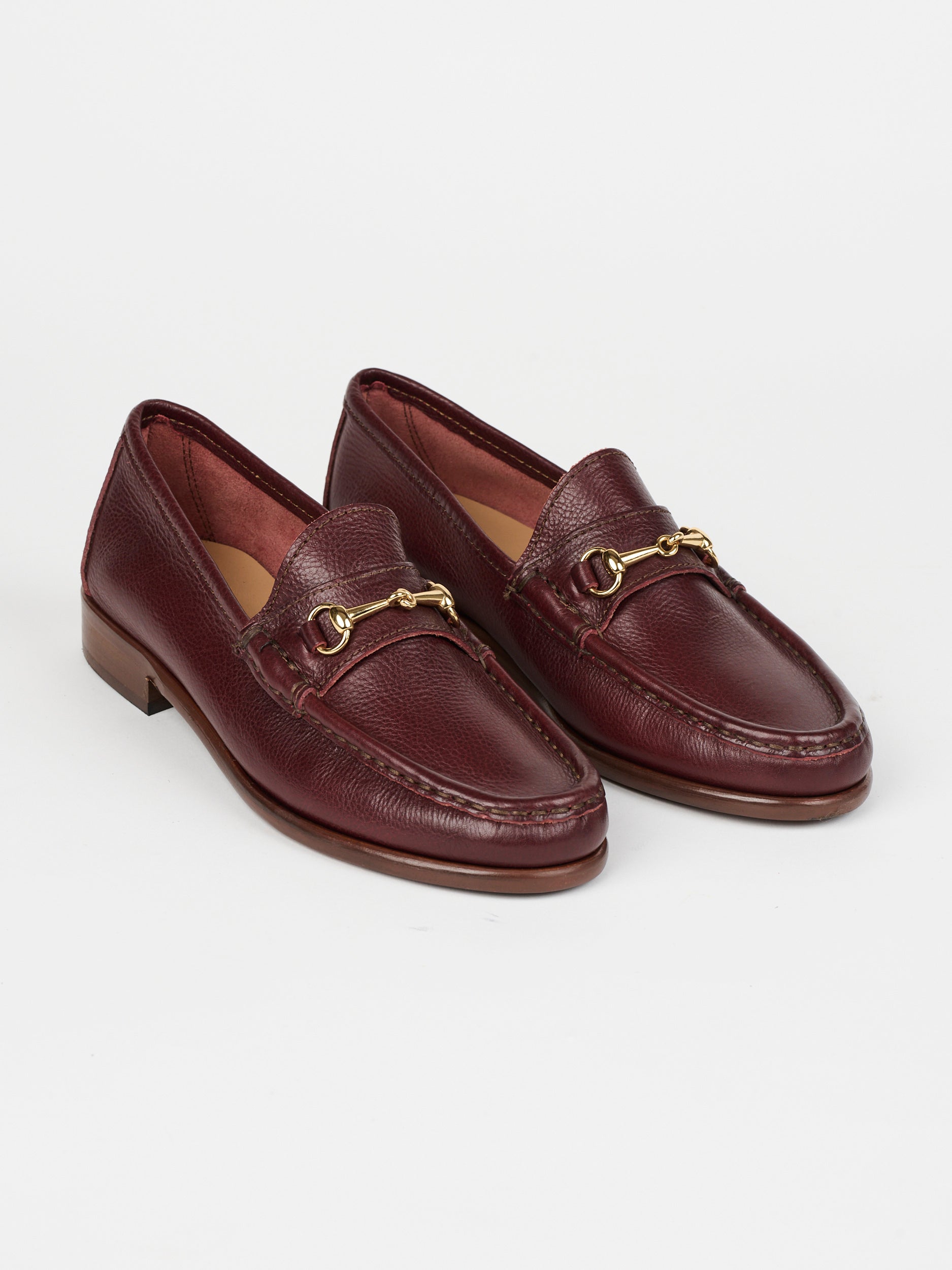 The Bit Loafer in Burgundy Angled Front