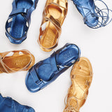 The Walking Sandal in Metallic Bronze