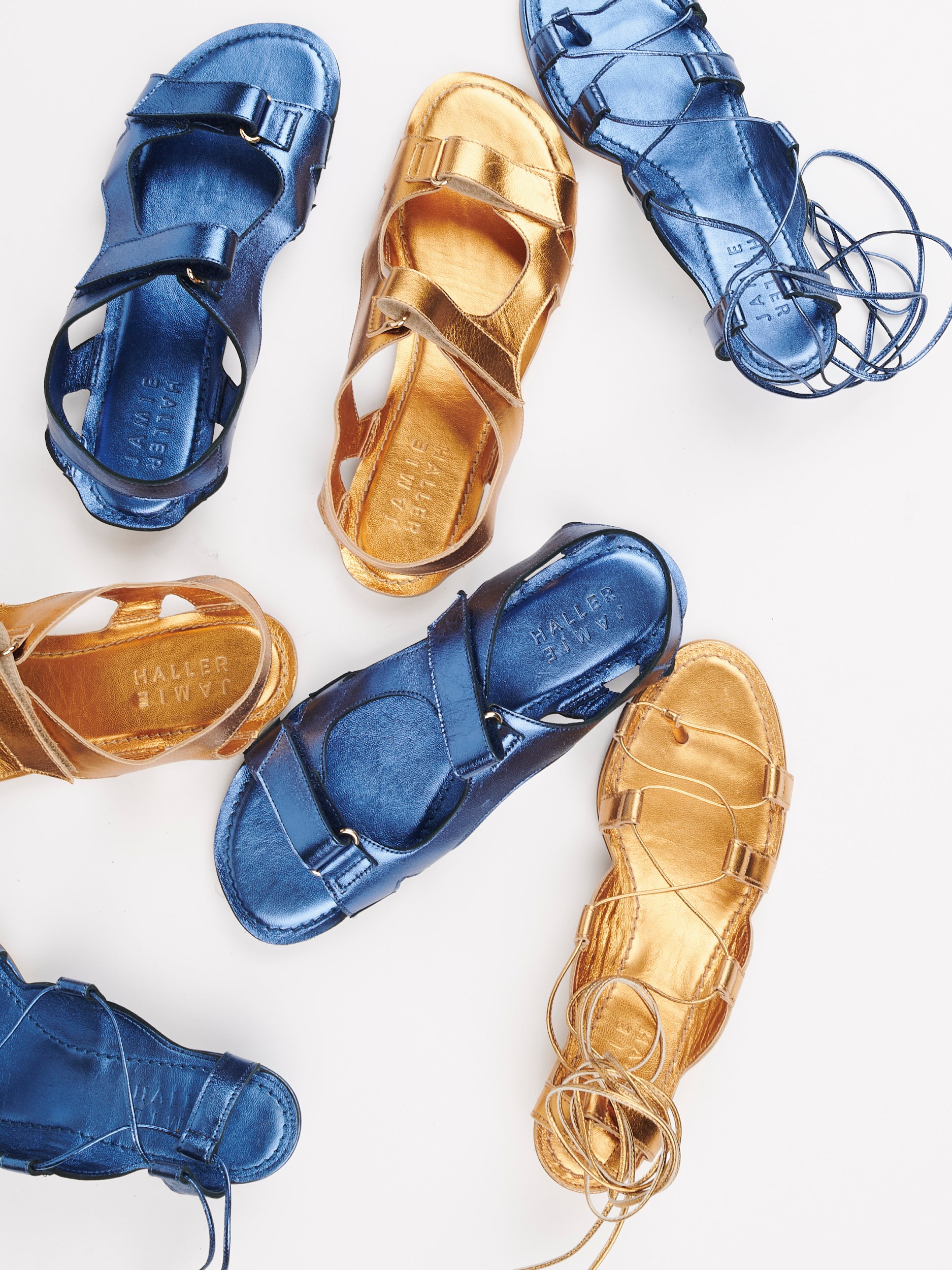 The Walking Sandal in Metallic Bronze