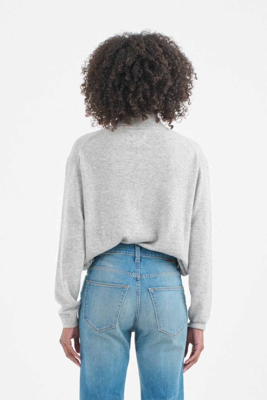 The Primm Sweater in Oxford. On body back - Jamie Haller