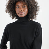 The Primm Sweater in Black. On body front - Jamie Haller