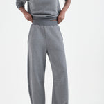 The Arc Lounge Pant in deep grey. On body front - Jamie Haller
