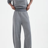 The Arc Lounge Pant in deep grey. On body front - Jamie Haller