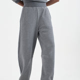 The Arc Lounge Pant in deep grey. On body front - Jamie Haller