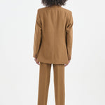 The Julius Blazer in Burgundy Brown Houndstooth. On body back - Jamie Haller
