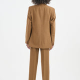 The Julius Blazer in Burgundy Brown Houndstooth. On body back - Jamie Haller