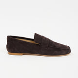 The Penny Loafer in Deep Espresso Suede