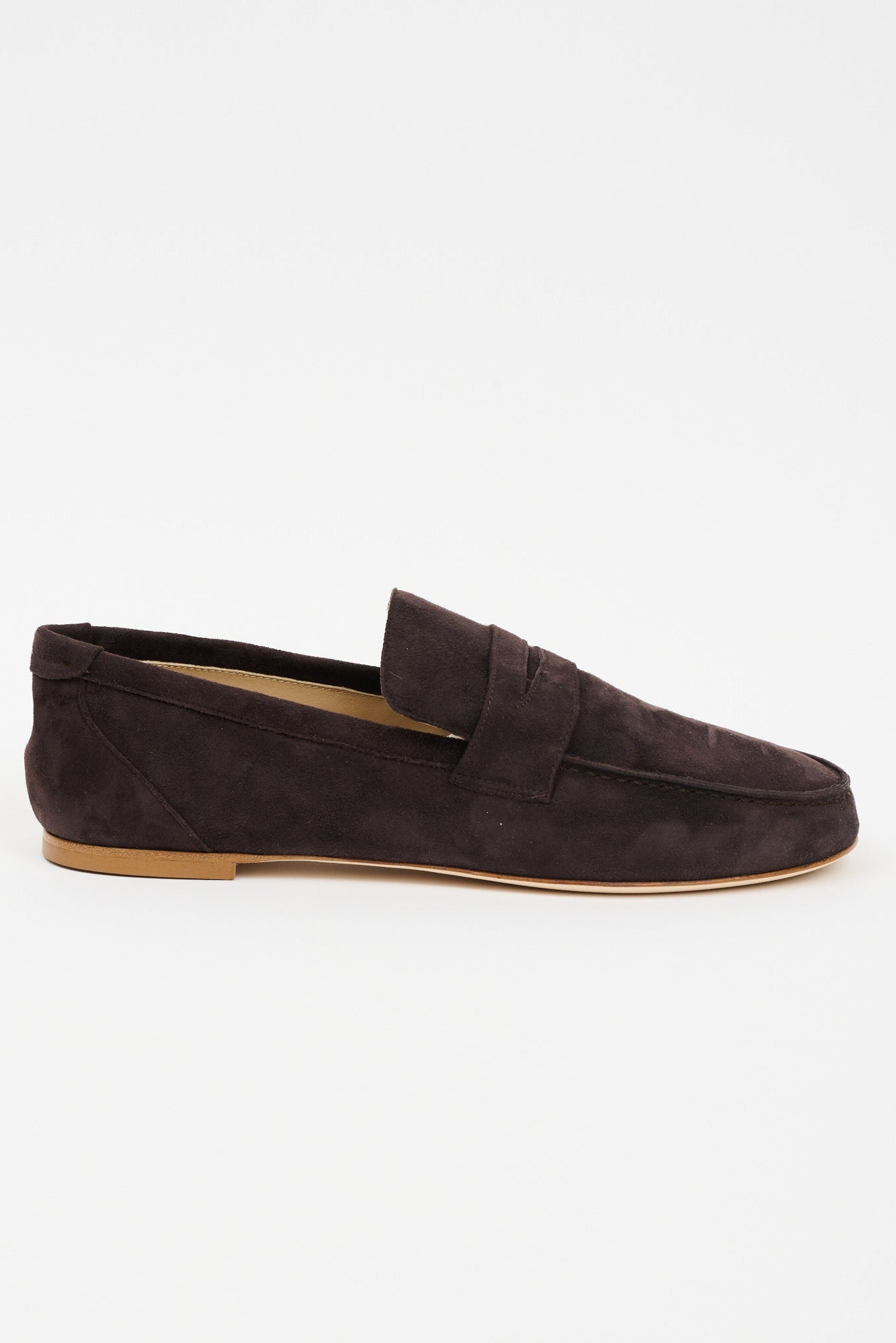 The Penny Loafer in Deep Espresso Suede
