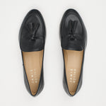 The Belgian Tassel Loafer in Black Flat