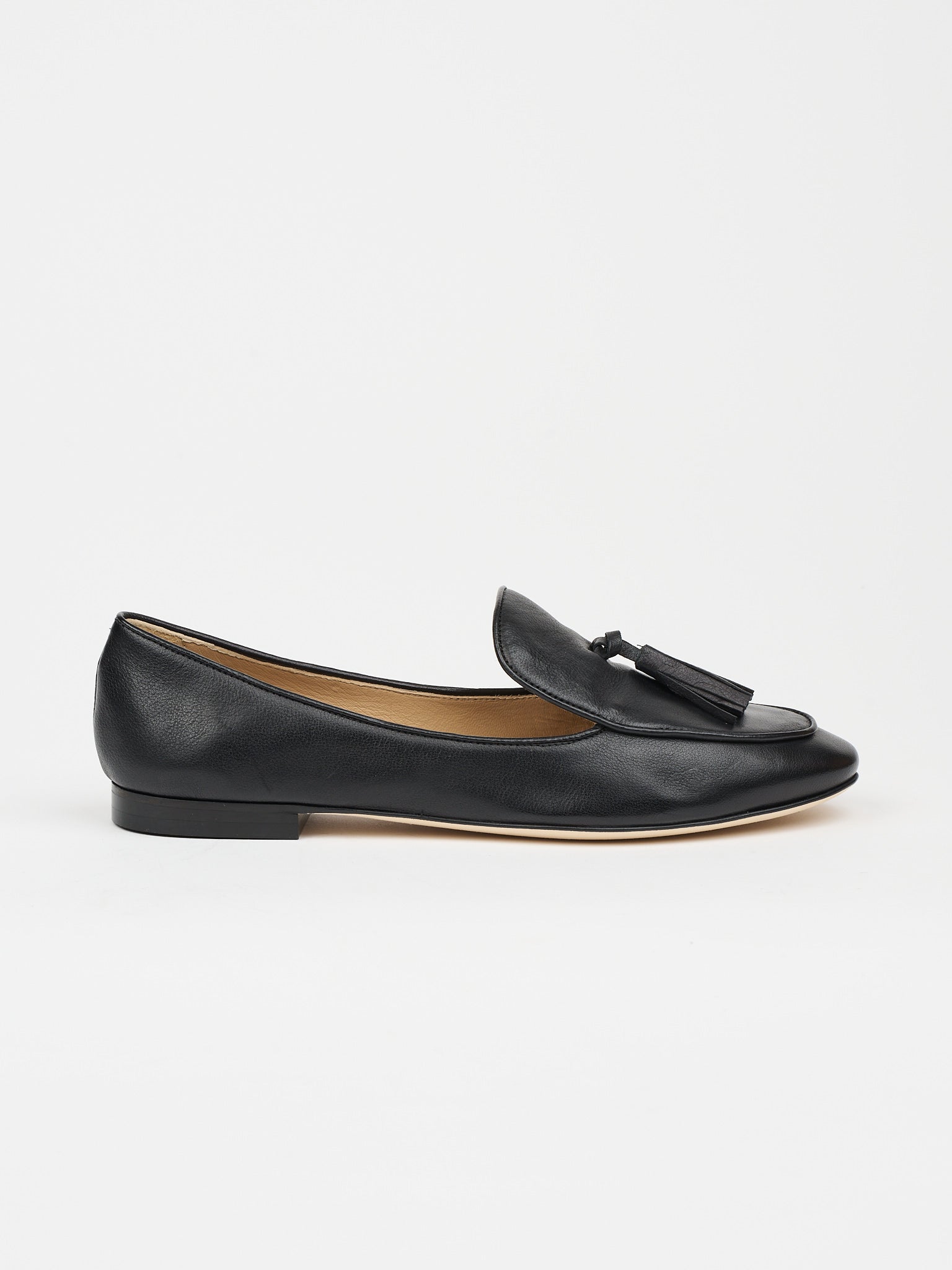 The Belgian Tassel Loafer in Black Side