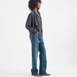 The Brooks Blouse in Dark Grey. On body front side - Jamie Haller