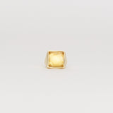 The Luques Square Signet Ring in Yellow Citrine