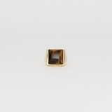 The Luques Square Signet Ring in Tigers Eye