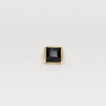 The Luques Square Signet Ring in Onyx