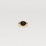 The Francis Oval Signet Ring in Onyx