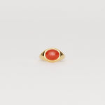 The Francis Oval Signet Ring in Carnelian