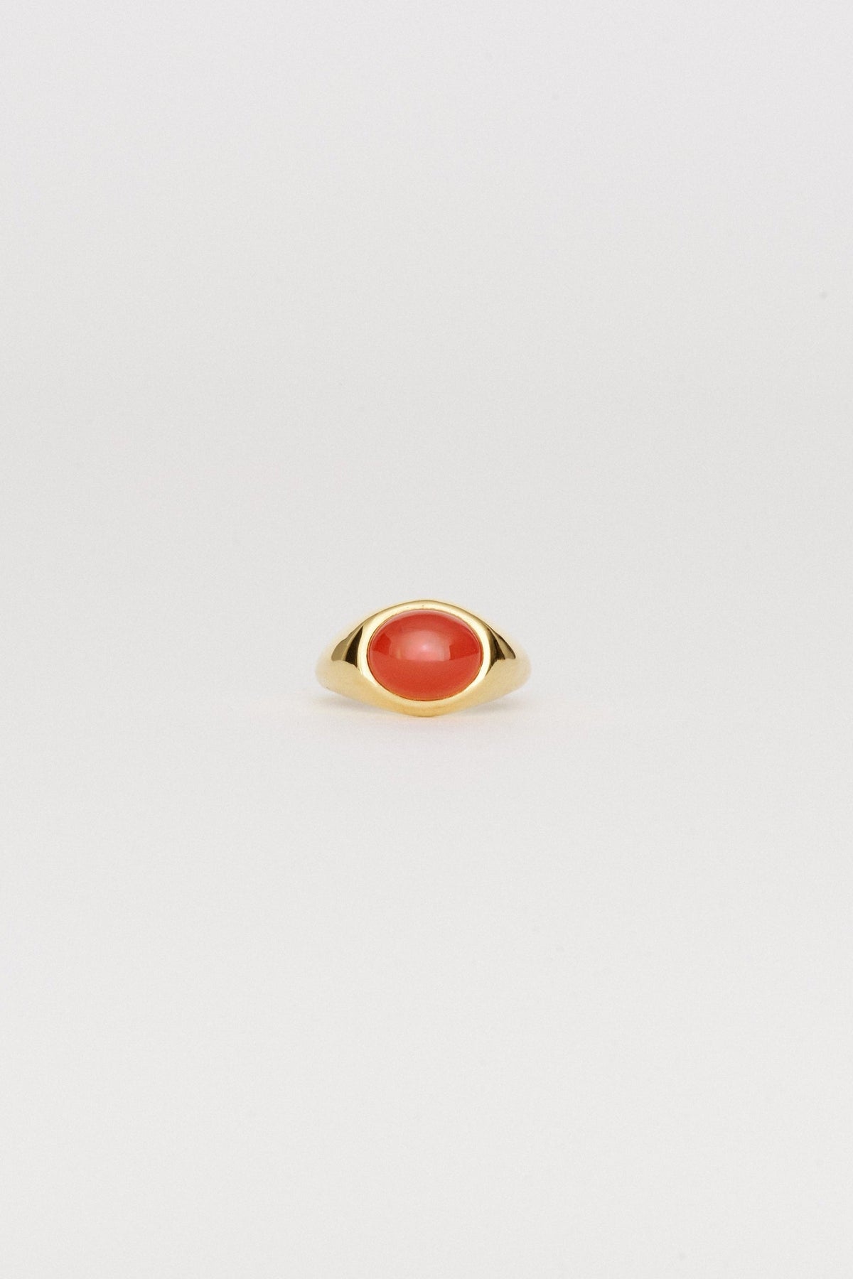 Francis Oval Signet Ring Carnelian