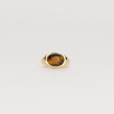 The Francis Oval Signet Ring in Tigers Eye
