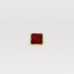 The Nina Flat Signet Ring in Red Jasper