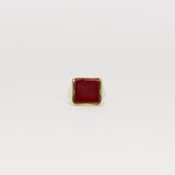 The Nina Flat Signet Ring in Red Jasper