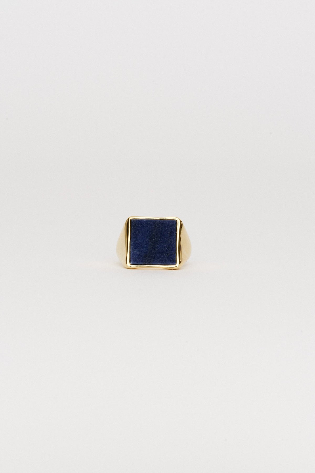 Nina Flat Signet Ring Aventurine