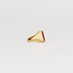 The Nina Flat Signet Ring in Red Jasper
