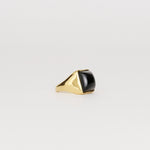 The Luques Square Signet Ring in Onyx