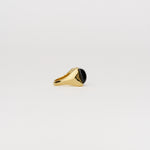 The Luques Square Signet Ring in Onyx