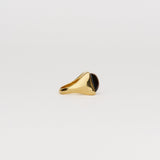 The Luques Square Signet Ring in Tigers Eye