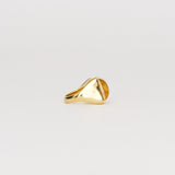 The Luques Square Signet Ring in Yellow Citrine