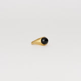 The Francis Oval Signet Ring in Onyx