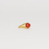 The Francis Oval Signet Ring in Carnelian