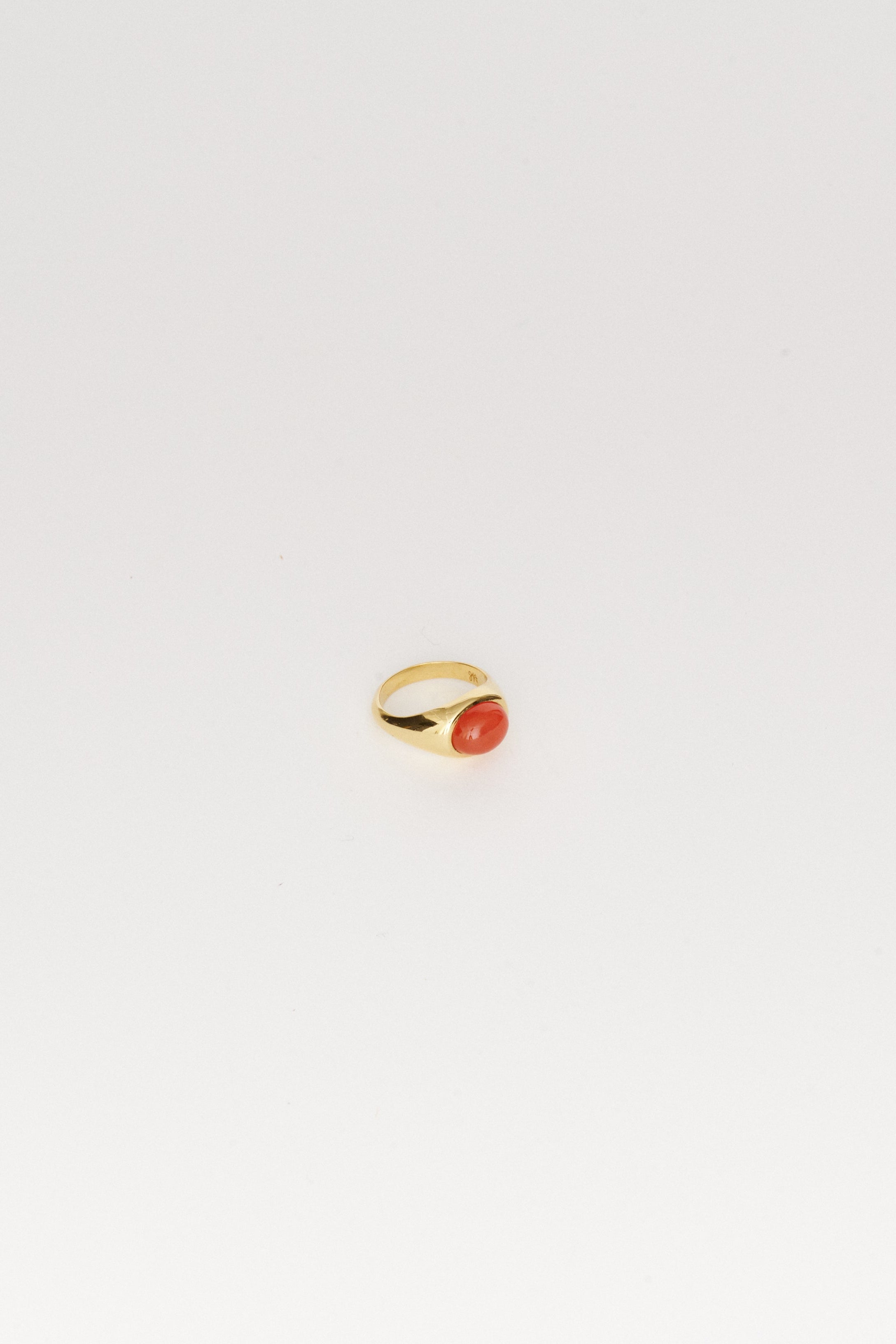 The Francis Oval Signet Ring in Carnelian