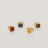 The Nina Flat Signet Ring in Blue Aventurine