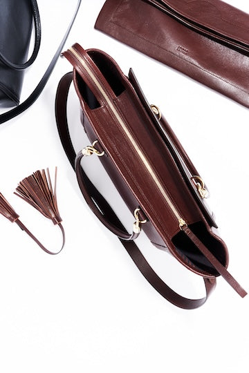 The Document Clutch in Oxblood