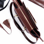 The Trap Tote in Oxblood