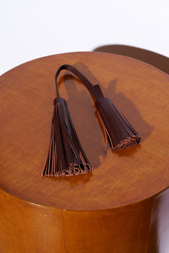 The Fringe Tie in Oxblood