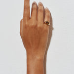 The Francis Oval Signet Ring in Tigers Eye