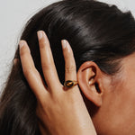 The Francis Oval Signet Ring in Tigers Eye