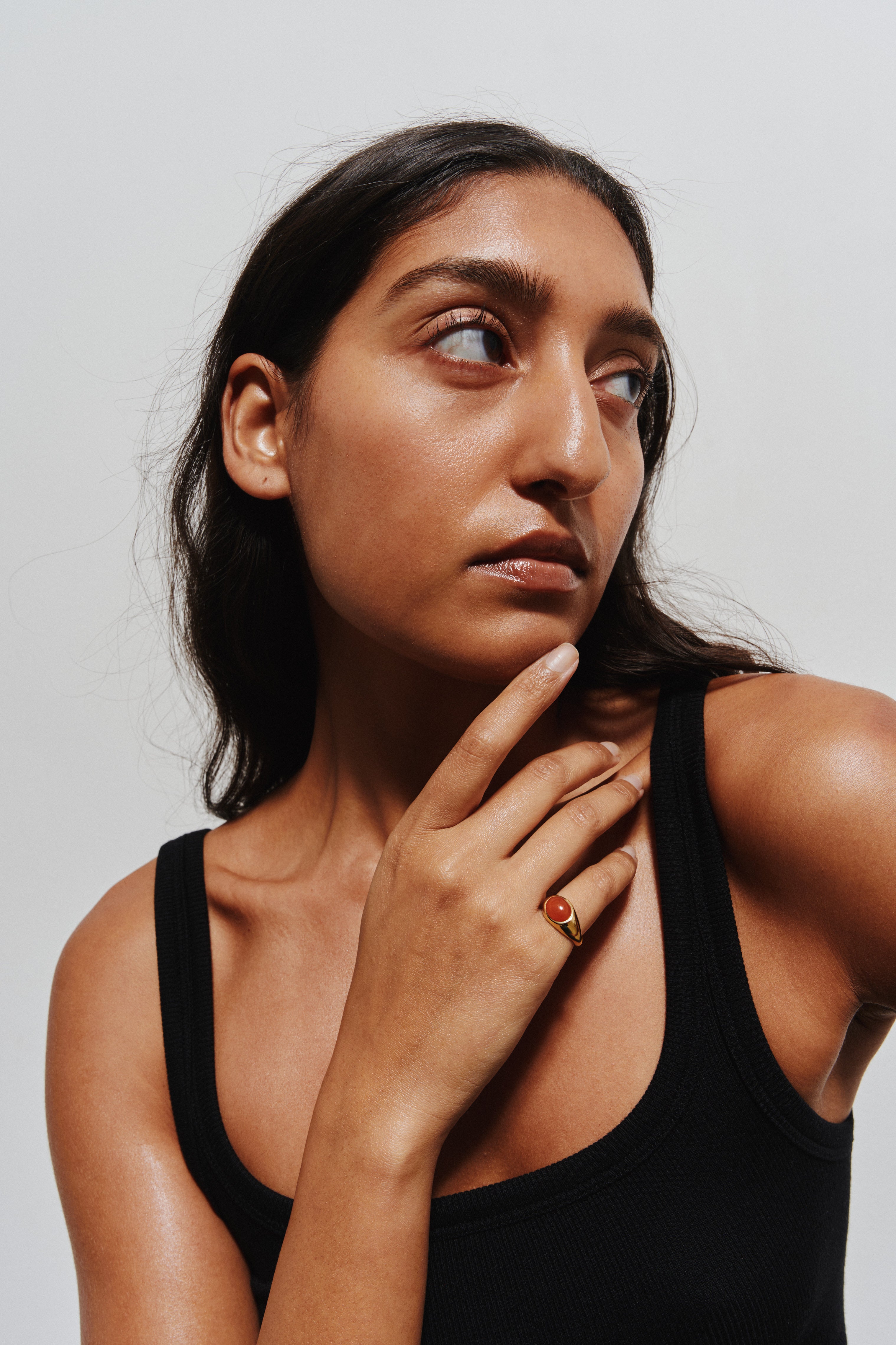 The Francis Oval Signet Ring in Carnelian