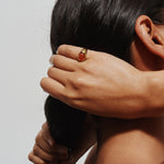 The Francis Oval Signet Ring in Carnelian