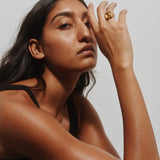 The Luques Square Signet Ring in Yellow Citrine